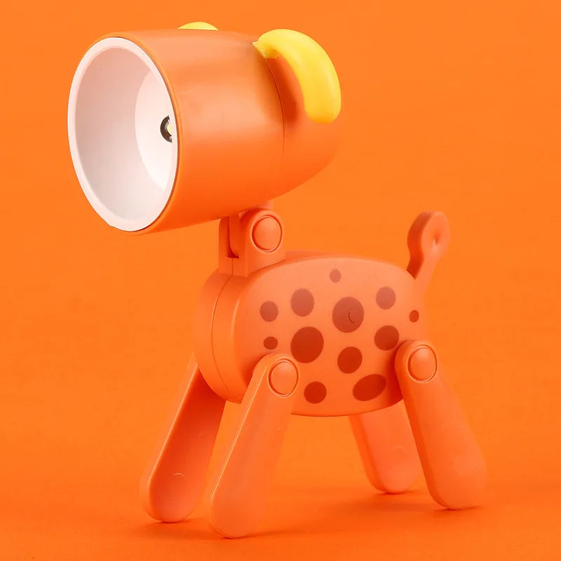 Mini LED Folding Night Light – Cute Dog & Deer Shape Bedside Lamp for Kids' Room & Gift Decor