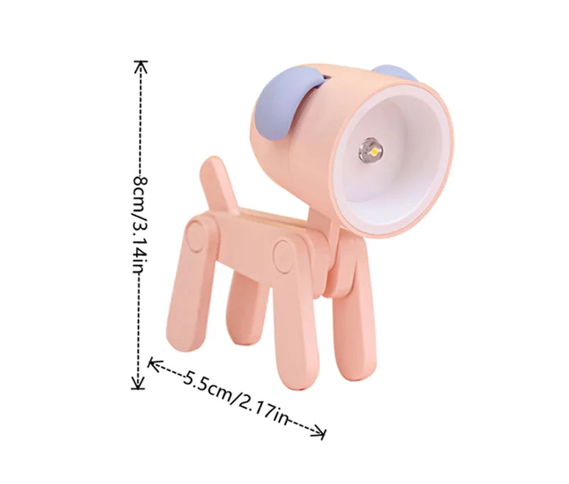 Mini LED Folding Night Light – Cute Dog & Deer Shape Bedside Lamp for Kids' Room & Gift Decor