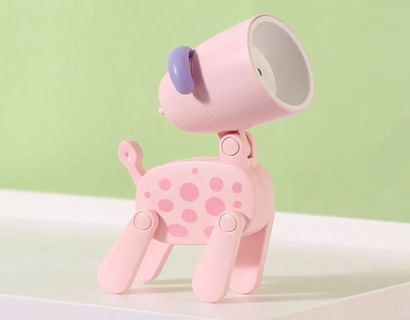 Mini LED Folding Night Light – Cute Dog & Deer Shape Bedside Lamp for Kids' Room & Gift Decor