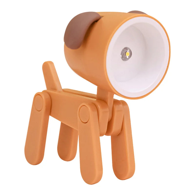 Mini LED Folding Night Light – Cute Dog & Deer Shape Bedside Lamp for Kids' Room & Gift Decor
