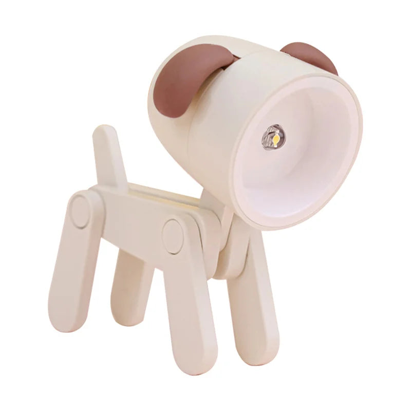 Mini LED Folding Night Light – Cute Dog & Deer Shape Bedside Lamp for Kids' Room & Gift Decor