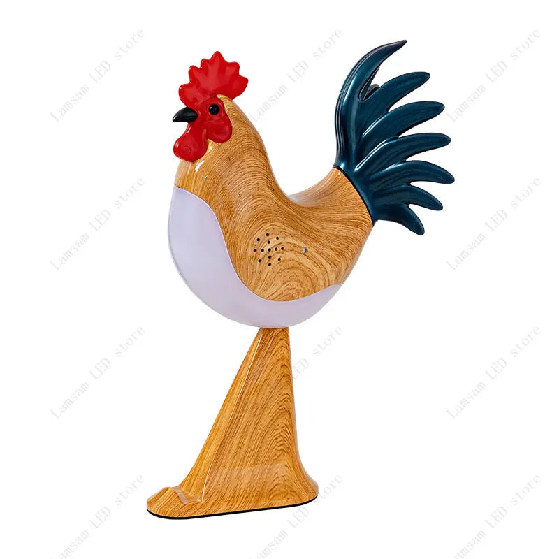 USB Rechargeable LED Rooster Table Lamp – Cordless Decorative Animal Light for Bedroom, Living Room & Hallway
