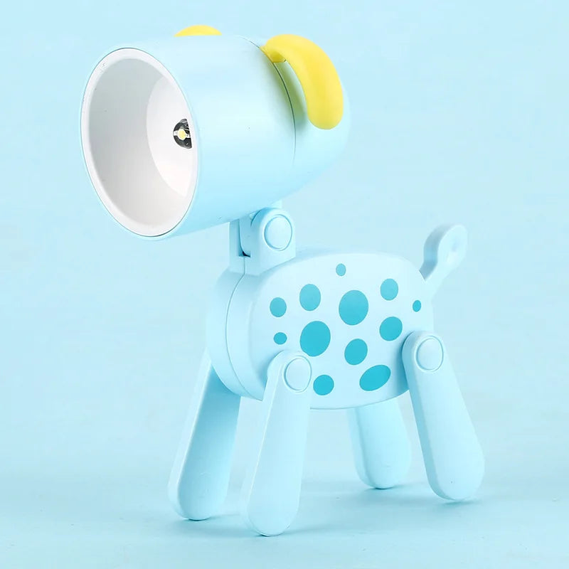 Mini LED Folding Night Light – Cute Dog & Deer Shape Bedside Lamp for Kids' Room & Gift Decor