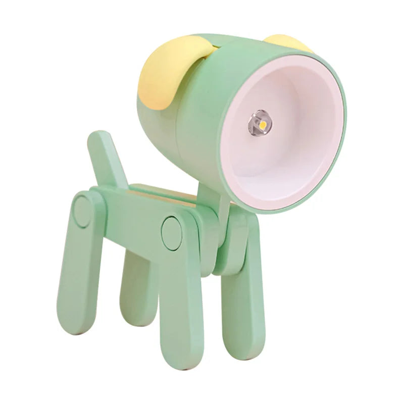 Mini LED Folding Night Light – Cute Dog & Deer Shape Bedside Lamp for Kids' Room & Gift Decor