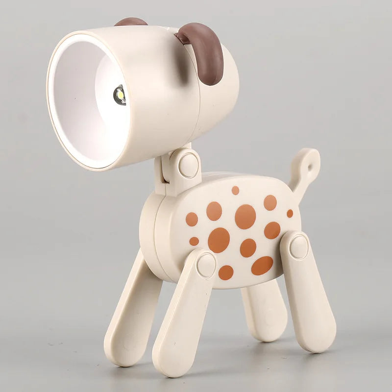Mini LED Folding Night Light – Cute Dog & Deer Shape Bedside Lamp for Kids' Room & Gift Decor