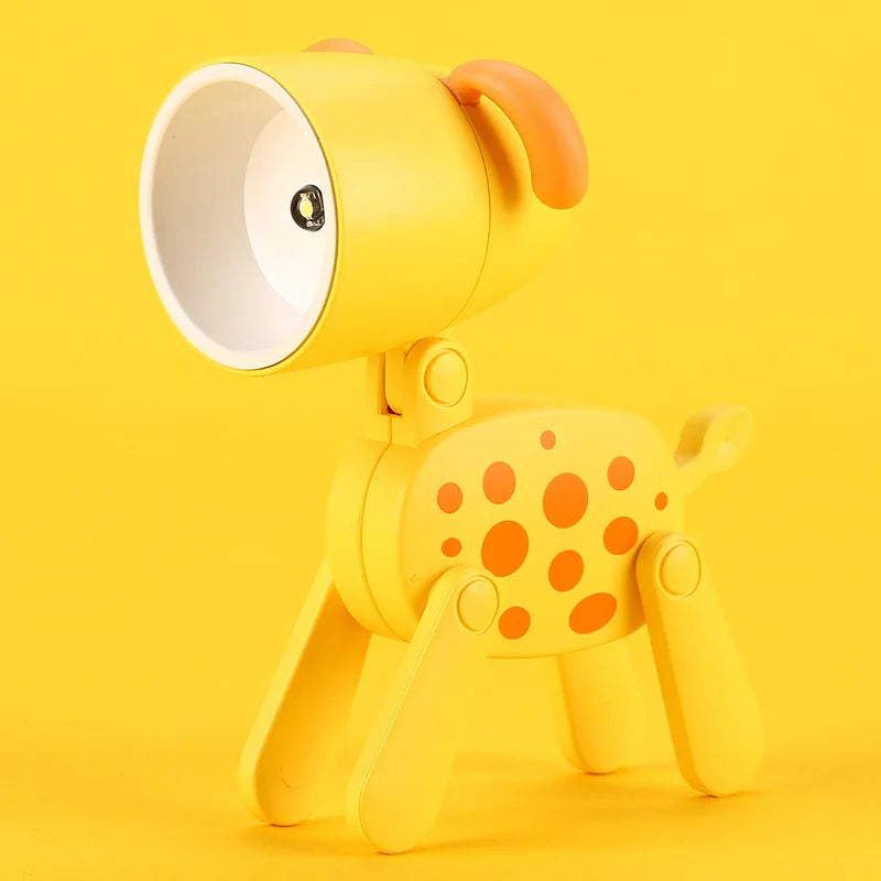 Mini LED Folding Night Light – Cute Dog & Deer Shape Bedside Lamp for Kids' Room & Gift Decor