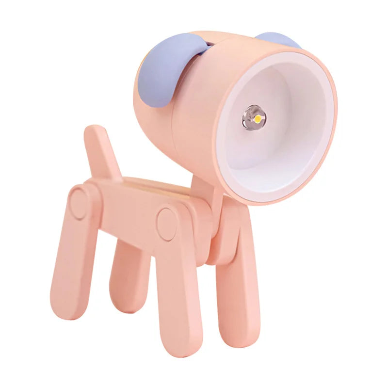 Mini LED Folding Night Light – Cute Dog & Deer Shape Bedside Lamp for Kids' Room & Gift Decor