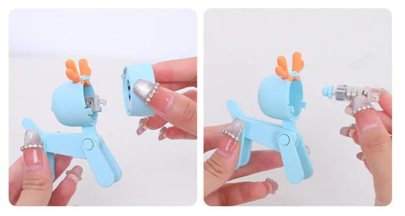 Mini LED Folding Night Light – Cute Dog & Deer Shape Bedside Lamp for Kids' Room & Gift Decor