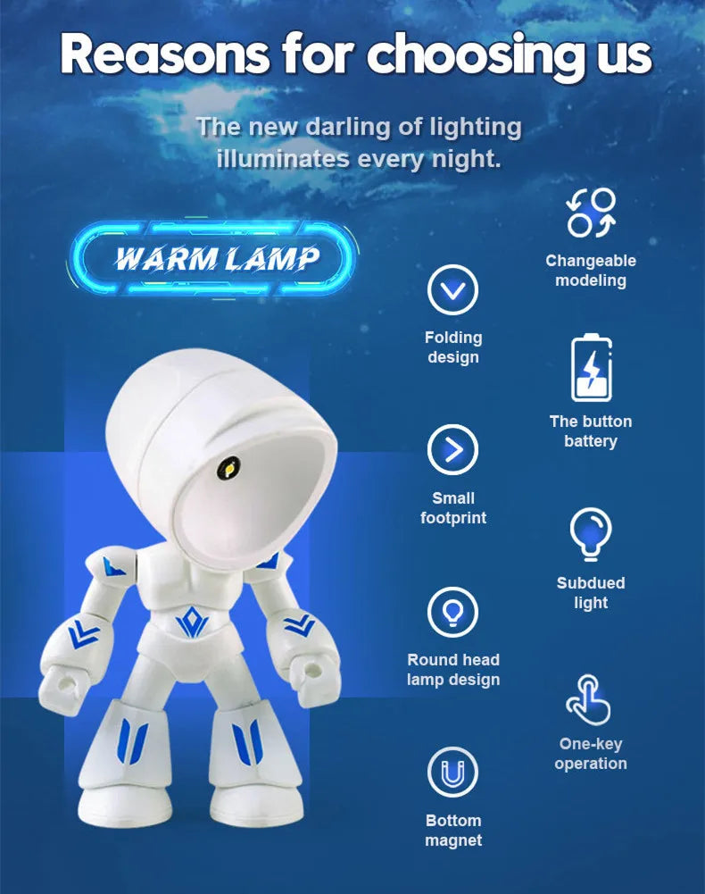 Mini LED Hero Night Light – Cute Cartoon Police Desk Lamp for Kids' Bedrooms & Holiday Gifts