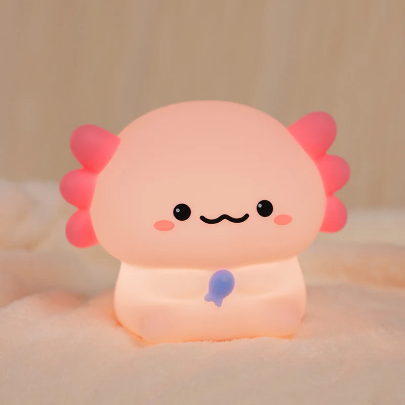 Cute Animal Silicone Night Light – Panda, Capybara, Axolotl, Mushroom & More | USB Rechargeable