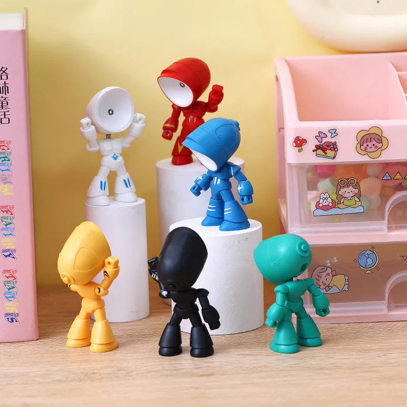 Mini LED Hero Night Light – Cute Cartoon Police Desk Lamp for Kids' Bedrooms & Holiday Gifts