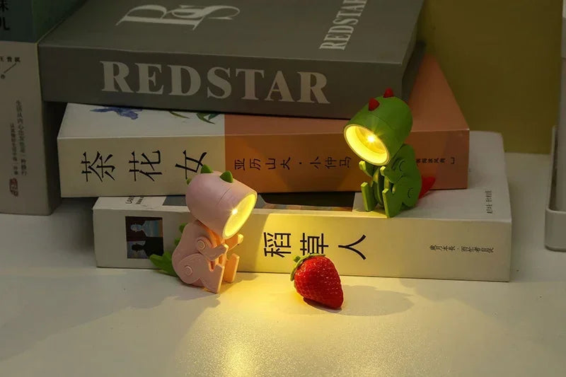 Mini Magnetic Dinosaur Night Light – Folding LED Bedside Lamp & Kids' Room Ornament