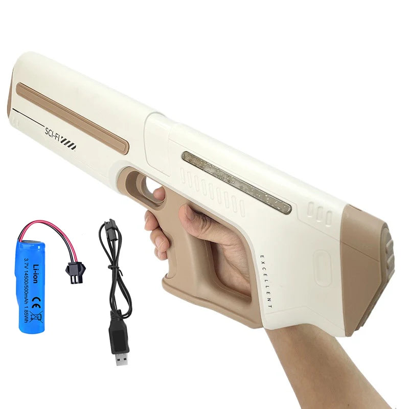 Powerful Electric Water Gun – Automatic High-Pressure Squirt Blaster for Summer Fun, Beach & Outdoor Play for Kids & Adults