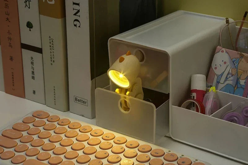 Mini Magnetic Dinosaur Night Light – Folding LED Bedside Lamp & Kids' Room Ornament