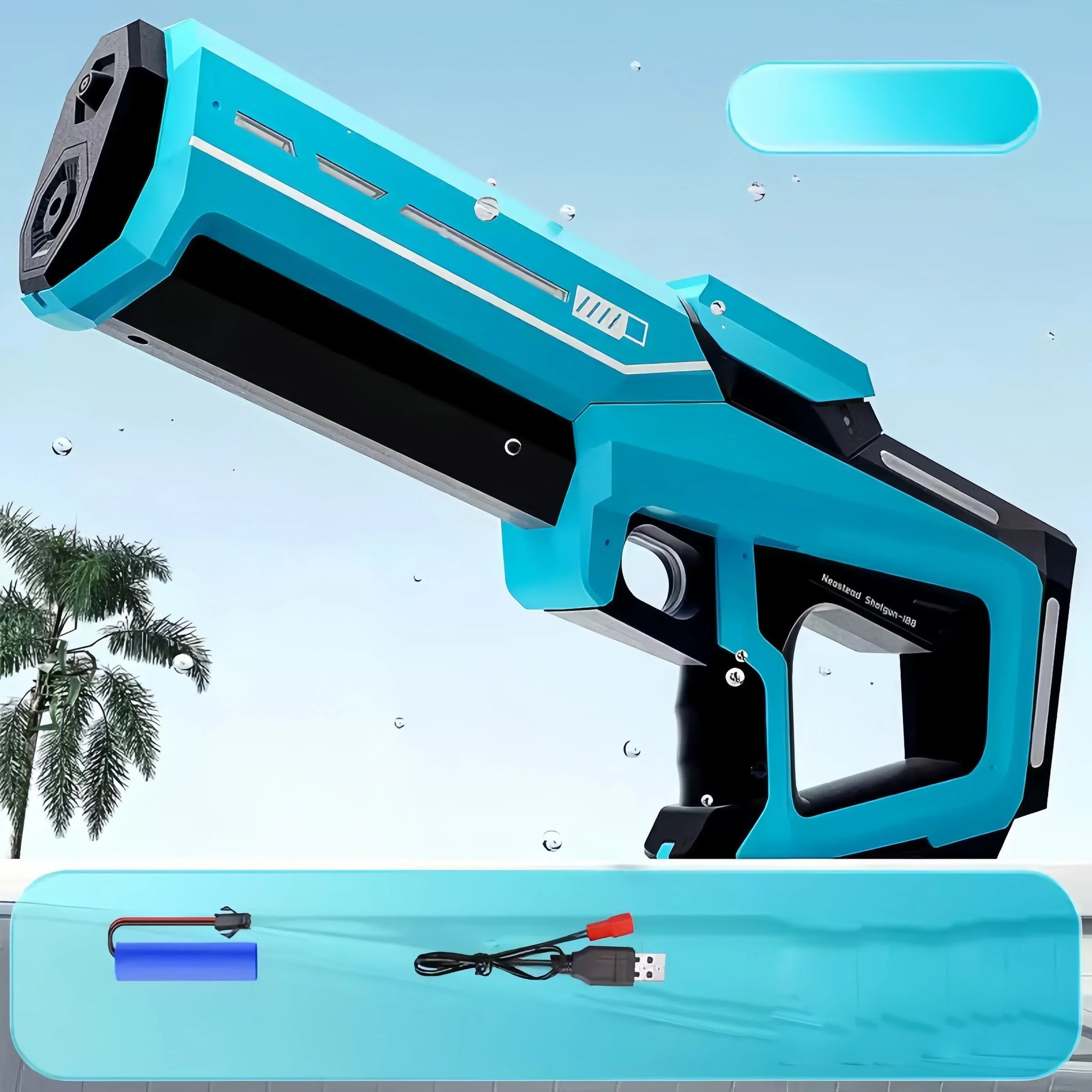 Powerful Electric Water Gun – Automatic High-Pressure Squirt Blaster for Summer Fun, Beach & Outdoor Play for Kids & Adults