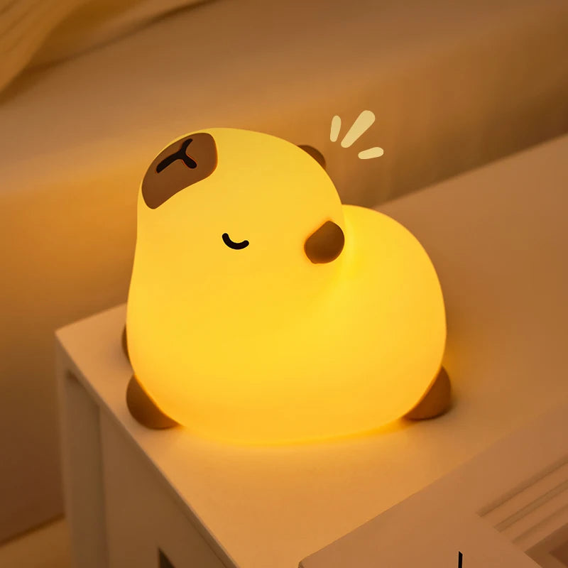 Cute Animal Silicone Night Light – Panda, Capybara, Axolotl, Mushroom & More | USB Rechargeable