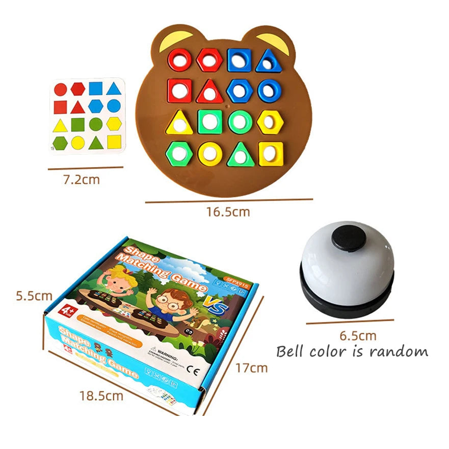 Color & Shape Matching Puzzle – Early Learning Board Game for Kids