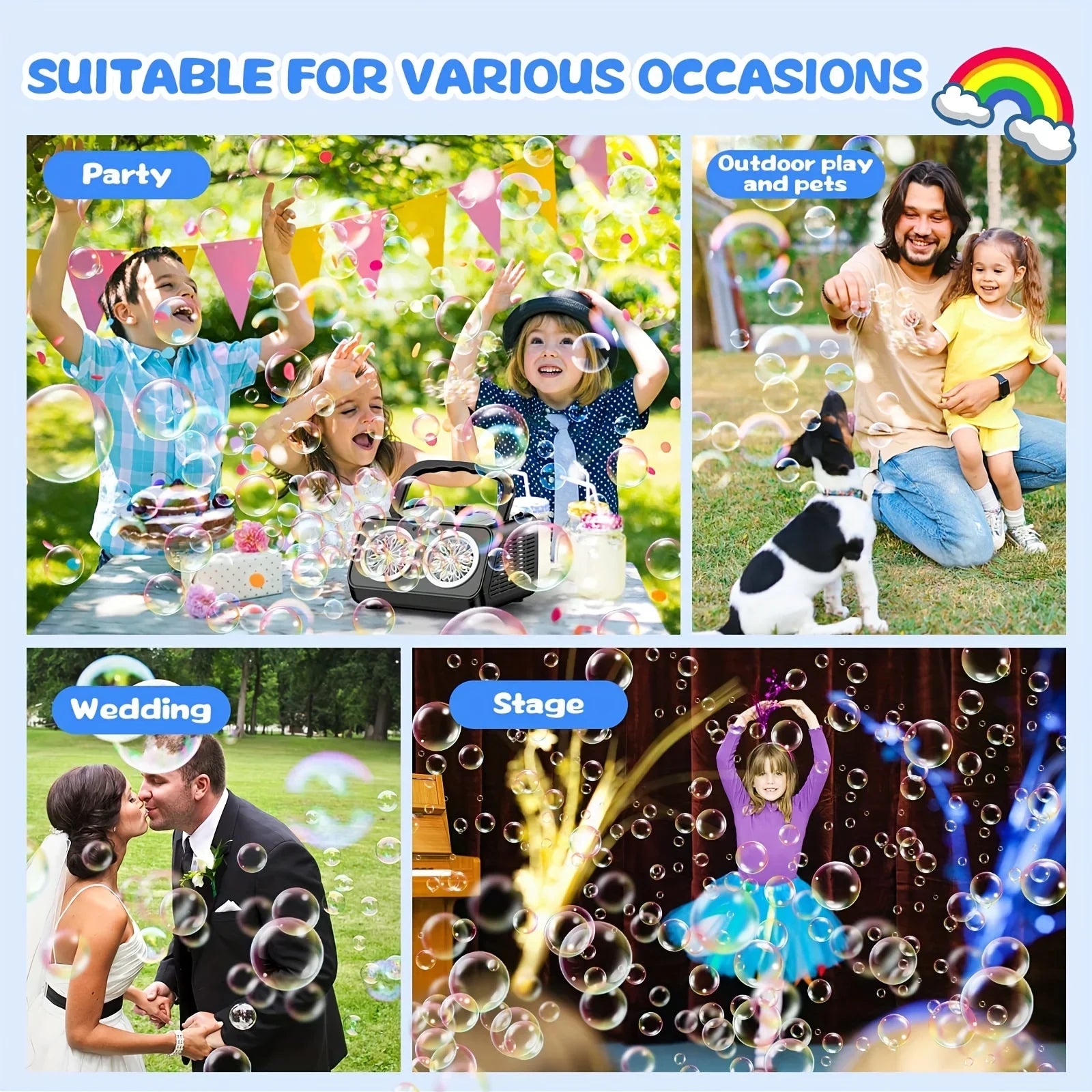 Handheld automatic bubble machine, children's portable bubble machine