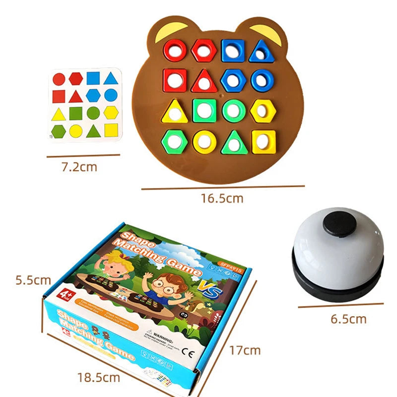 Color & Shape Matching Puzzle – Early Learning Board Game for Kids