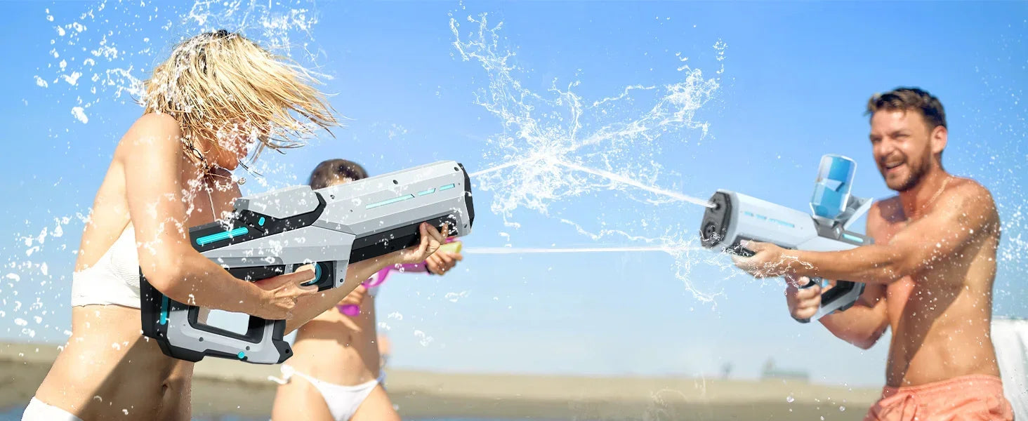 Powerful Electric Water Gun – Automatic High-Pressure Squirt Blaster for Summer Fun, Beach & Outdoor Play for Kids & Adults