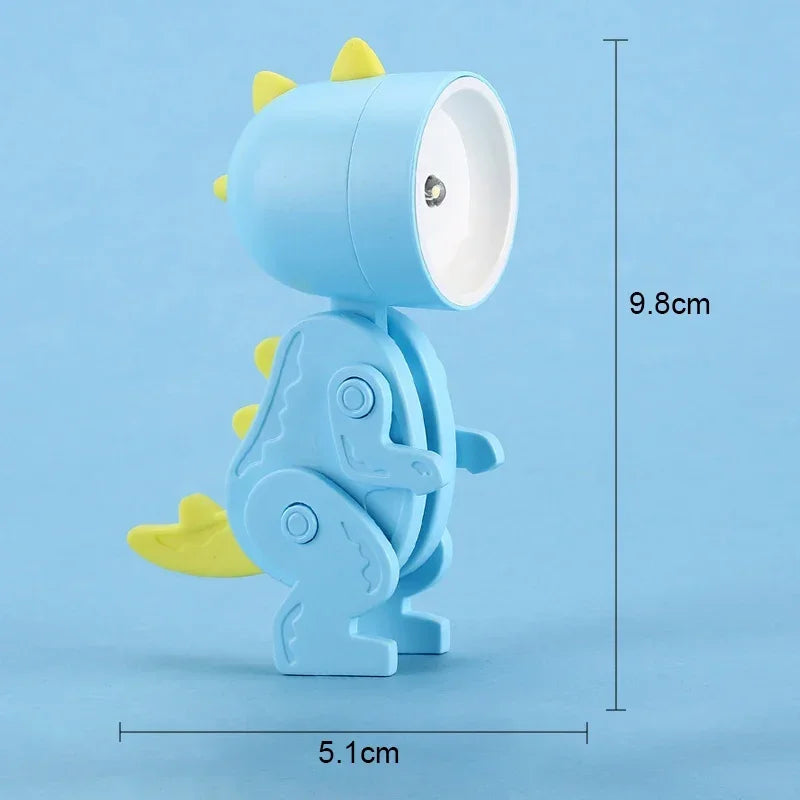 Mini Magnetic Dinosaur Night Light – Folding LED Bedside Lamp & Kids' Room Ornament