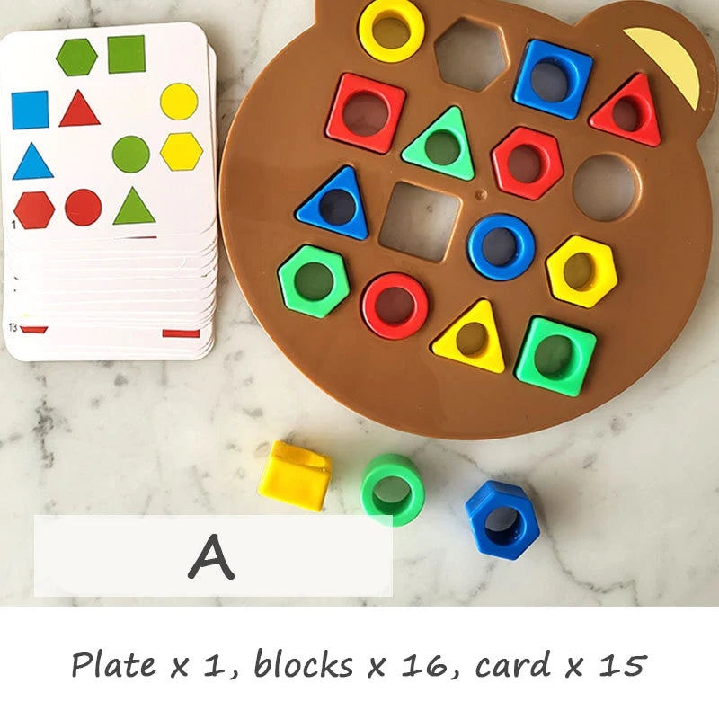 Color & Shape Matching Puzzle – Early Learning Board Game for Kids