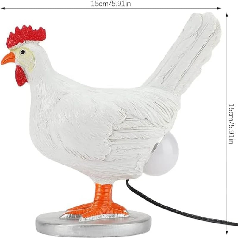 Funny Chicken Night Light – Decorative LED Resin Table Lamp for Bedroom, Party & Easter Decor