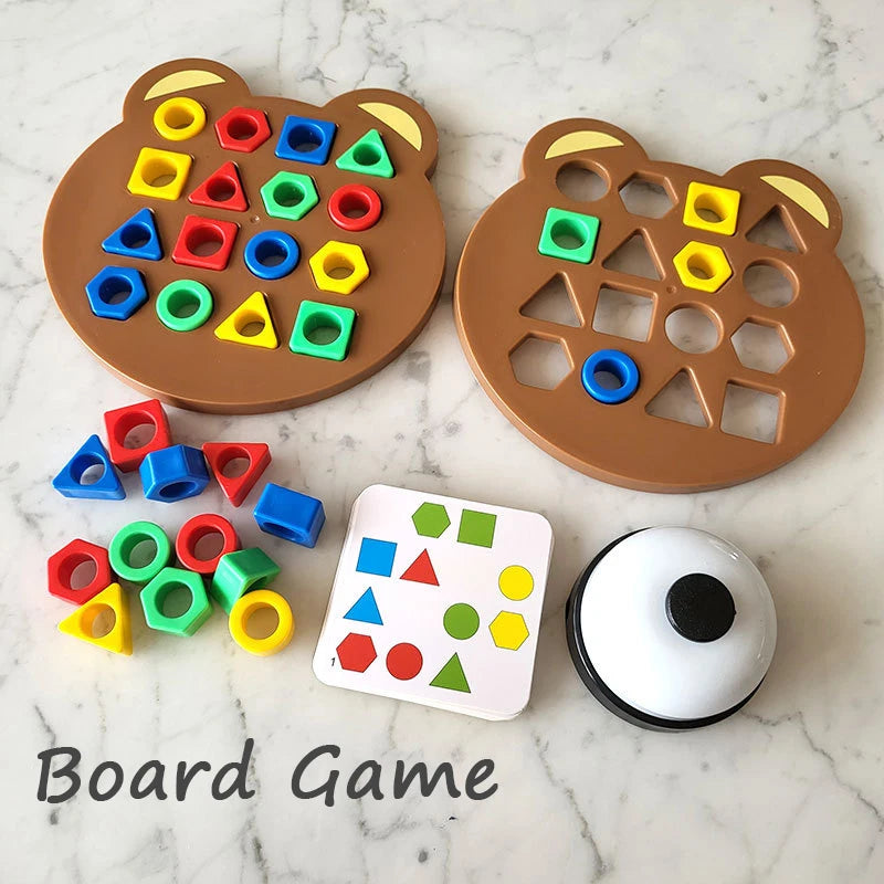 Color & Shape Matching Puzzle – Early Learning Board Game for Kids