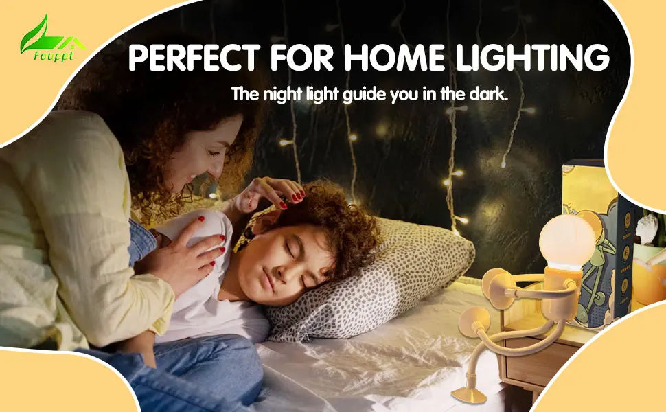 Funny Sportsman Shape-Shifting Night Light – Creative Suction Base Desk Lamp with Button Battery
