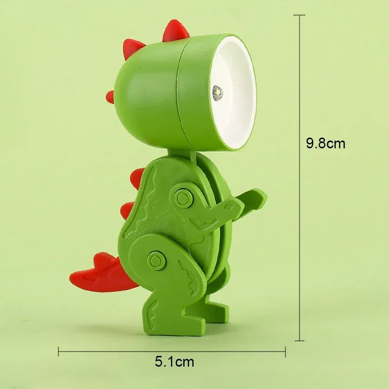 Mini Magnetic Dinosaur Night Light – Folding LED Bedside Lamp & Kids' Room Ornament