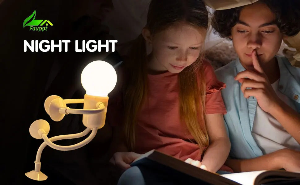 Funny Sportsman Shape-Shifting Night Light – Creative Suction Base Desk Lamp with Button Battery