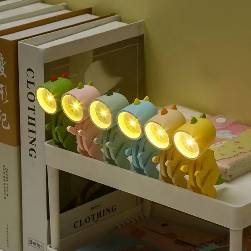 Mini Magnetic Dinosaur Night Light – Folding LED Bedside Lamp & Kids' Room Ornament