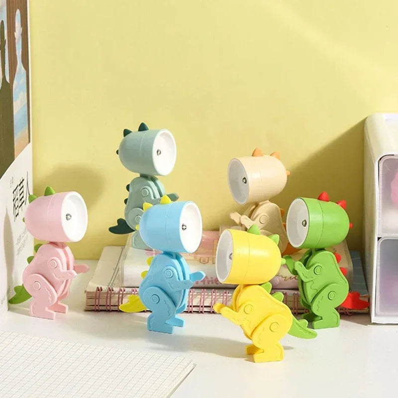 Mini Magnetic Dinosaur Night Light – Folding LED Bedside Lamp & Kids' Room Ornament