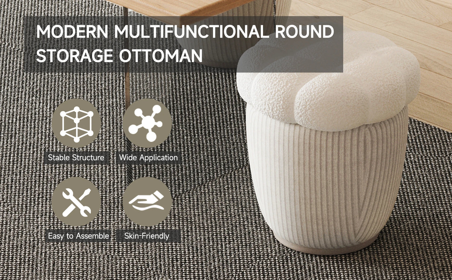 Cloud Cashmere Cake Storage Ottoman