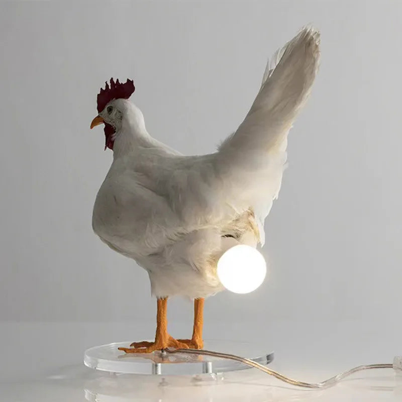 Funny Chicken Night Light – Decorative LED Resin Table Lamp for Bedroom, Party & Easter Decor