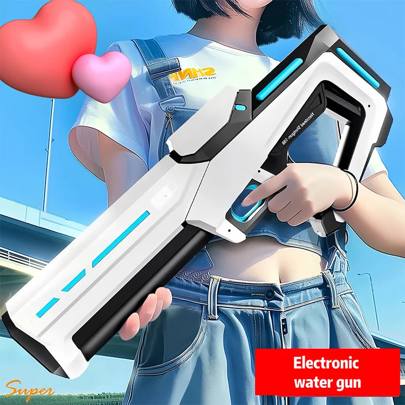 Powerful Electric Water Gun – Automatic High-Pressure Squirt Blaster for Summer Fun, Beach & Outdoor Play for Kids & Adults