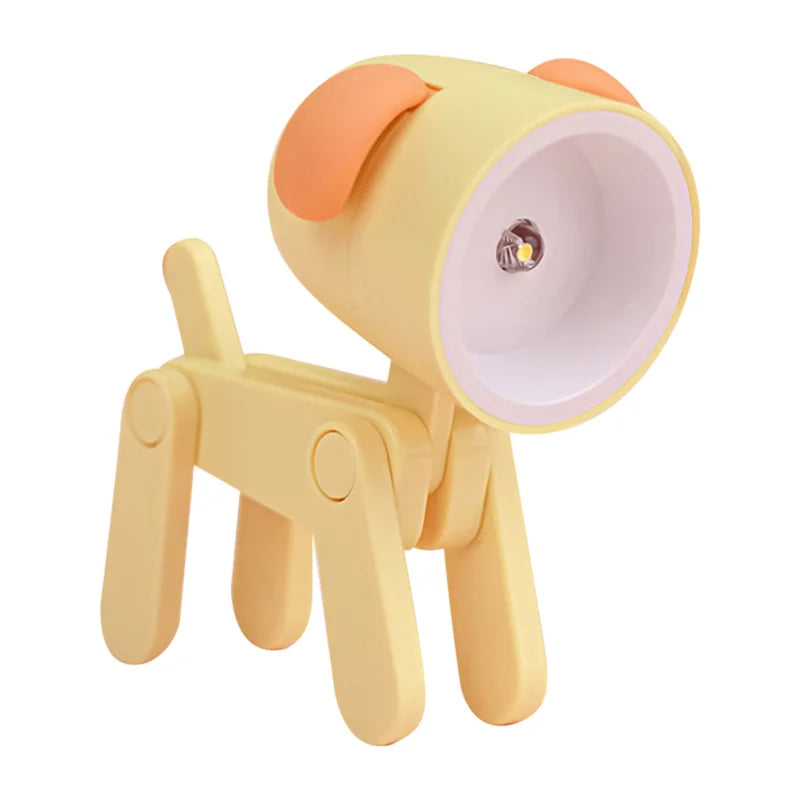 Mini LED Folding Night Light – Cute Dog & Deer Shape Bedside Lamp for Kids' Room & Gift Decor