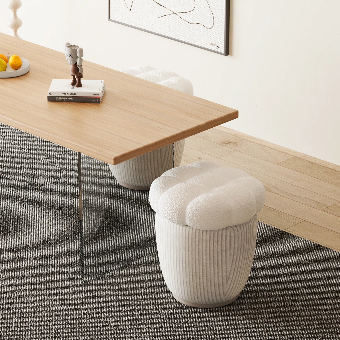 Cloud Cashmere Cake Storage Ottoman