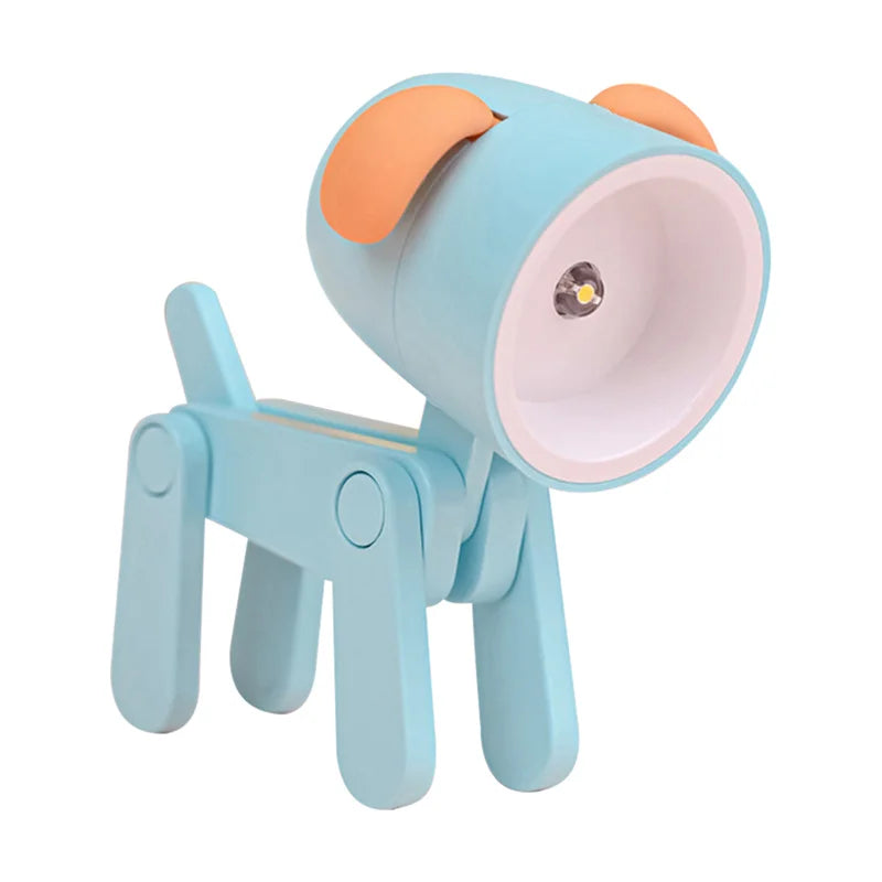 Mini LED Folding Night Light – Cute Dog & Deer Shape Bedside Lamp for Kids' Room & Gift Decor