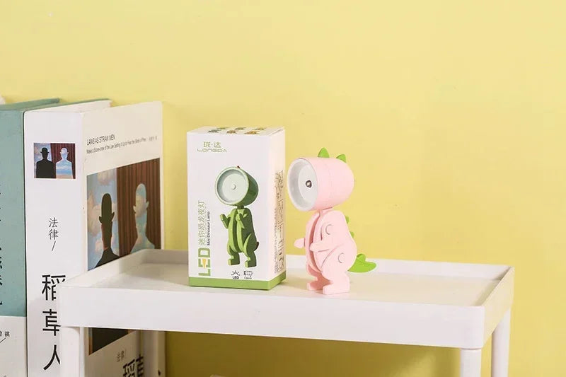 Mini Magnetic Dinosaur Night Light – Folding LED Bedside Lamp & Kids' Room Ornament