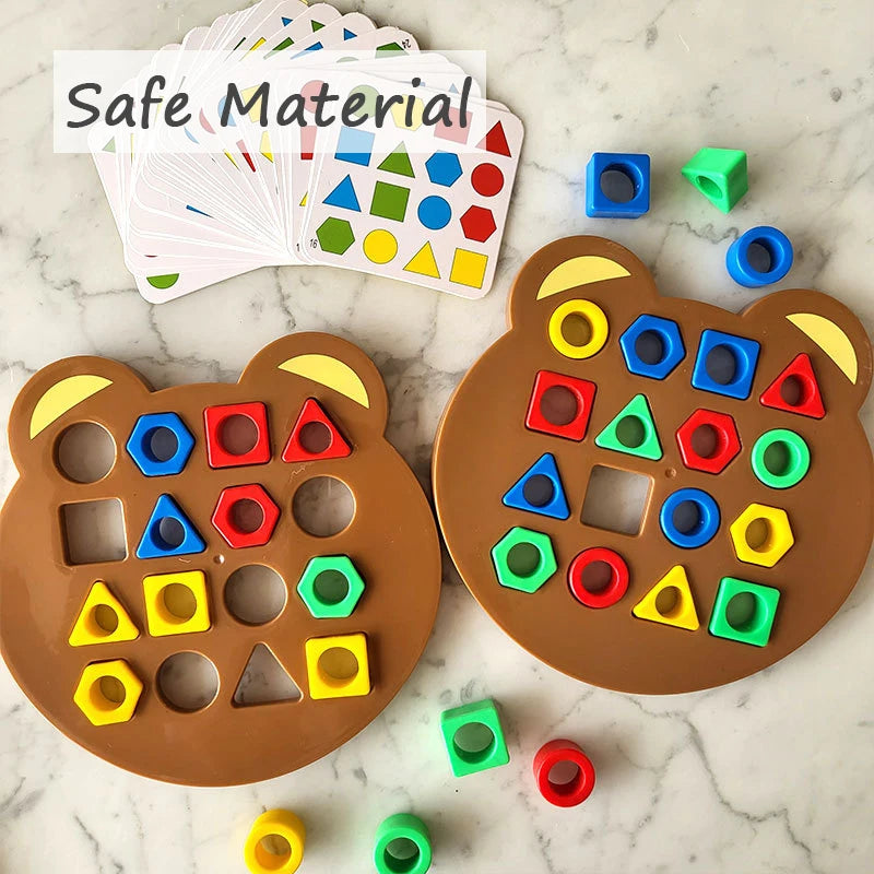 Color & Shape Matching Puzzle – Early Learning Board Game for Kids