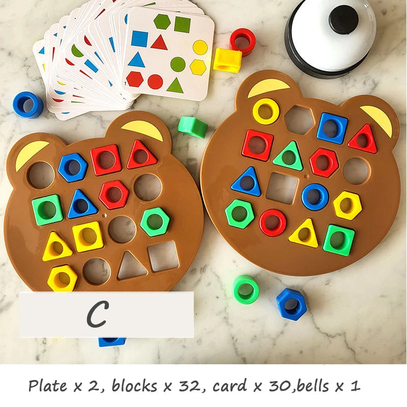 Color & Shape Matching Puzzle – Early Learning Board Game for Kids