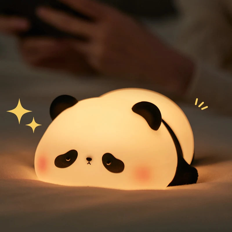 Cute Animal Silicone Night Light – Panda, Capybara, Axolotl, Mushroom & More | USB Rechargeable