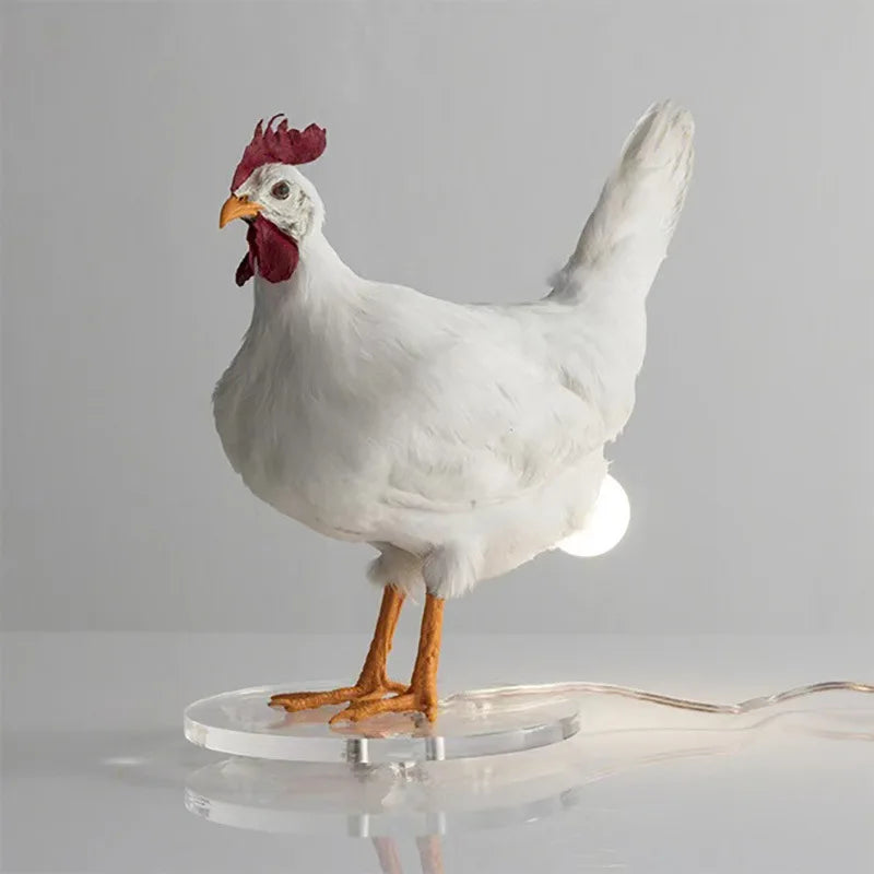 Funny Chicken Night Light – Decorative LED Resin Table Lamp for Bedroom, Party & Easter Decor