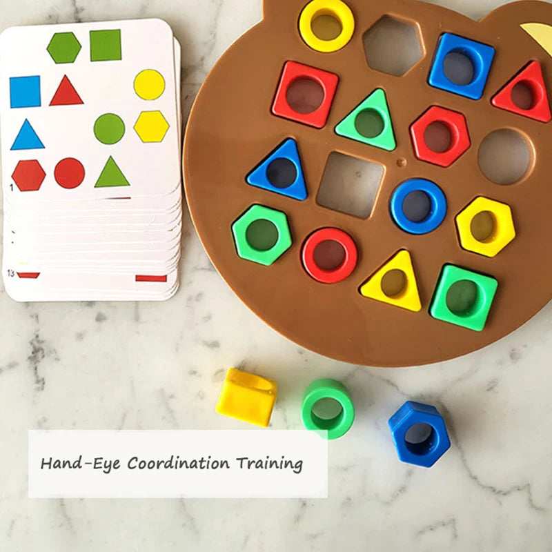 Color & Shape Matching Puzzle – Early Learning Board Game for Kids