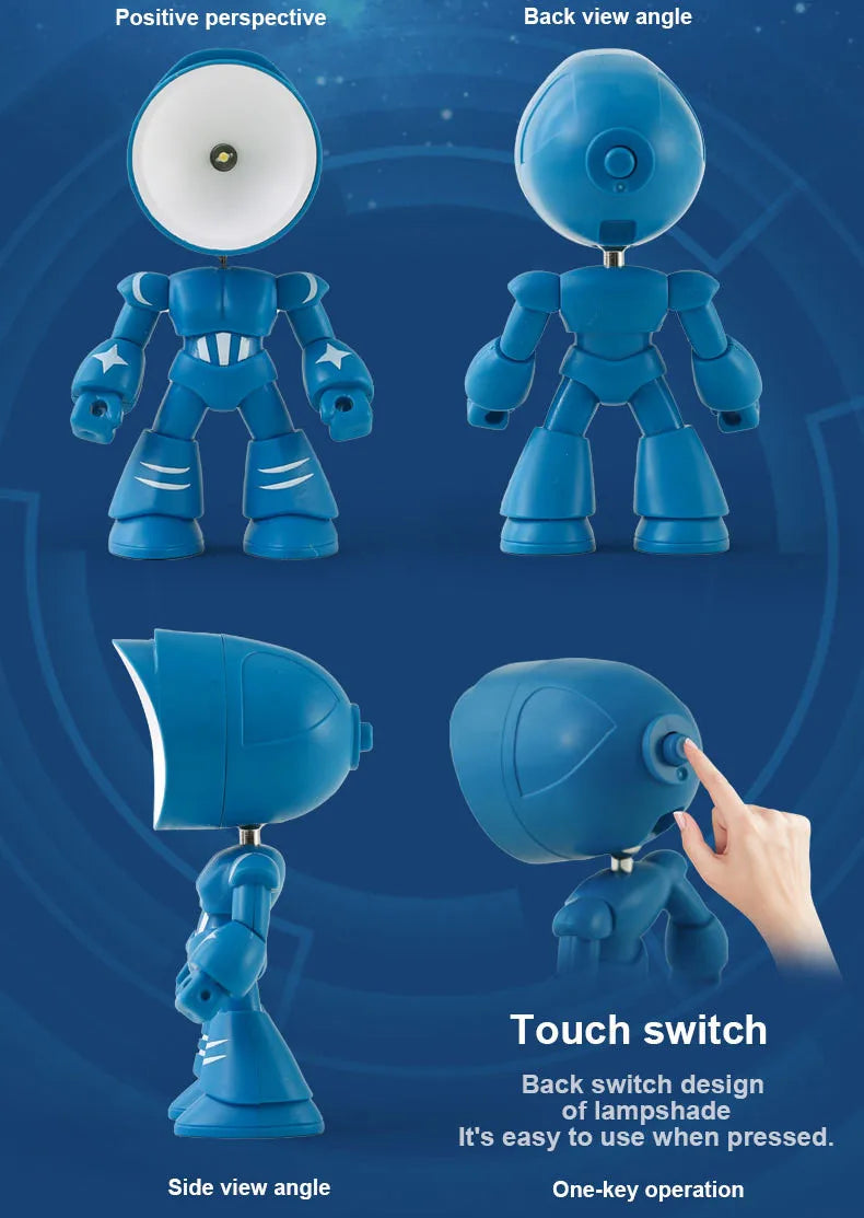 Mini LED Hero Night Light – Cute Cartoon Police Desk Lamp for Kids' Bedrooms & Holiday Gifts