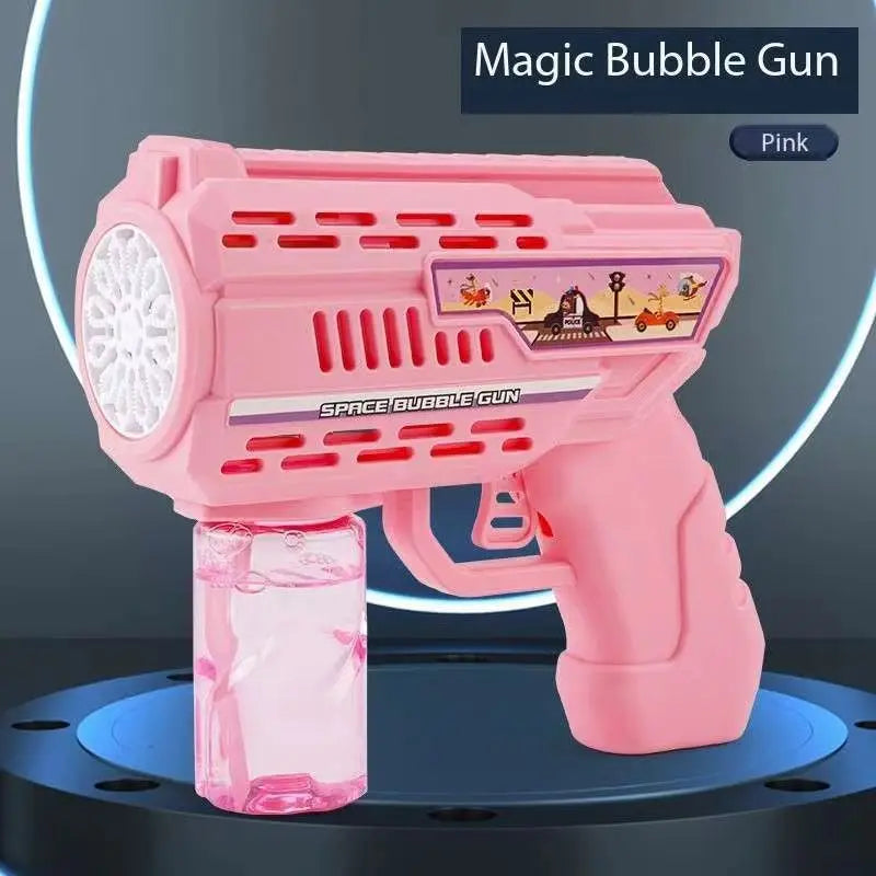 Space Style Electric Automatic Light Bubble Machine Bubble Gun