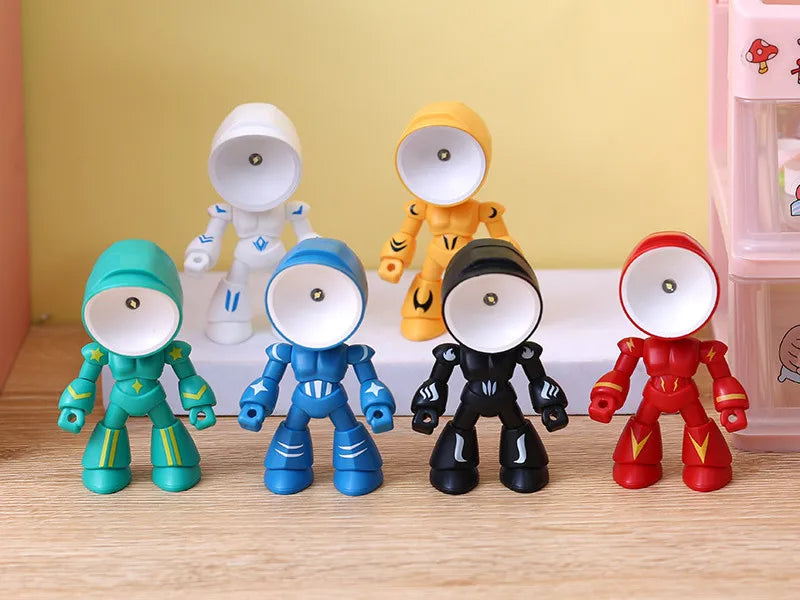 Mini LED Hero Night Light – Cute Cartoon Police Desk Lamp for Kids' Bedrooms & Holiday Gifts
