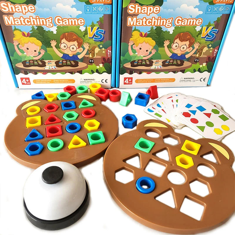 Color & Shape Matching Puzzle – Early Learning Board Game for Kids