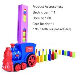 Automatic Laying Domino Train Creative Builder Set | DIY Toy Kid Gift